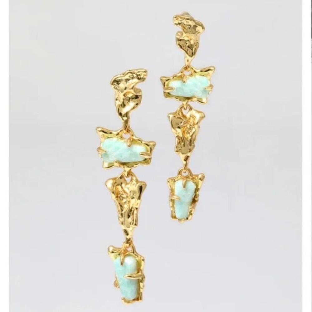 Alexis Bittar Amazonite Linear Drop Earrings